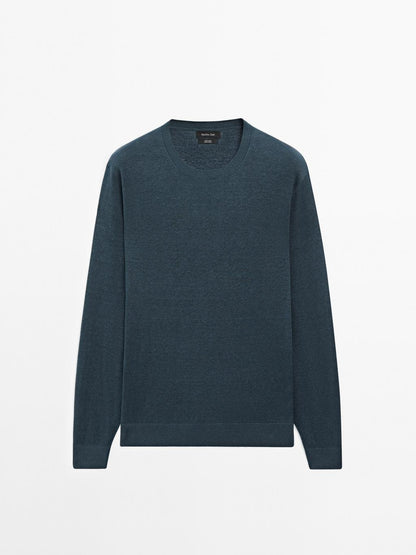 100% linen knit sweater