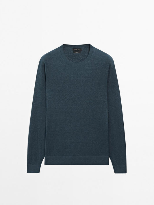 100% linen knit sweater