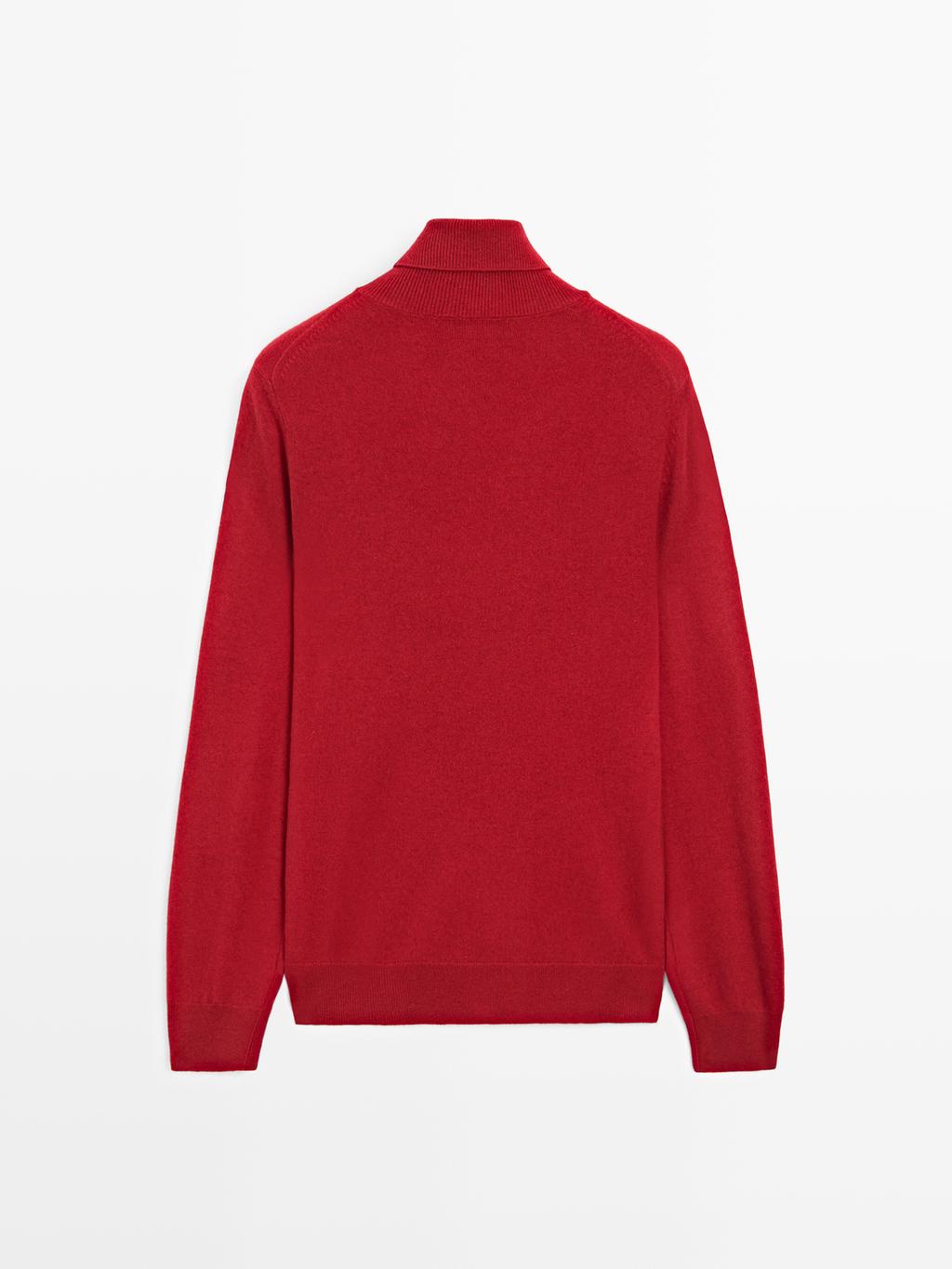Knit wool and cashmere sweater with high neck - LIMITED