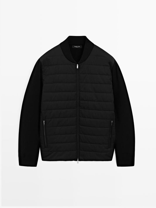 Quilted bomber jacket
