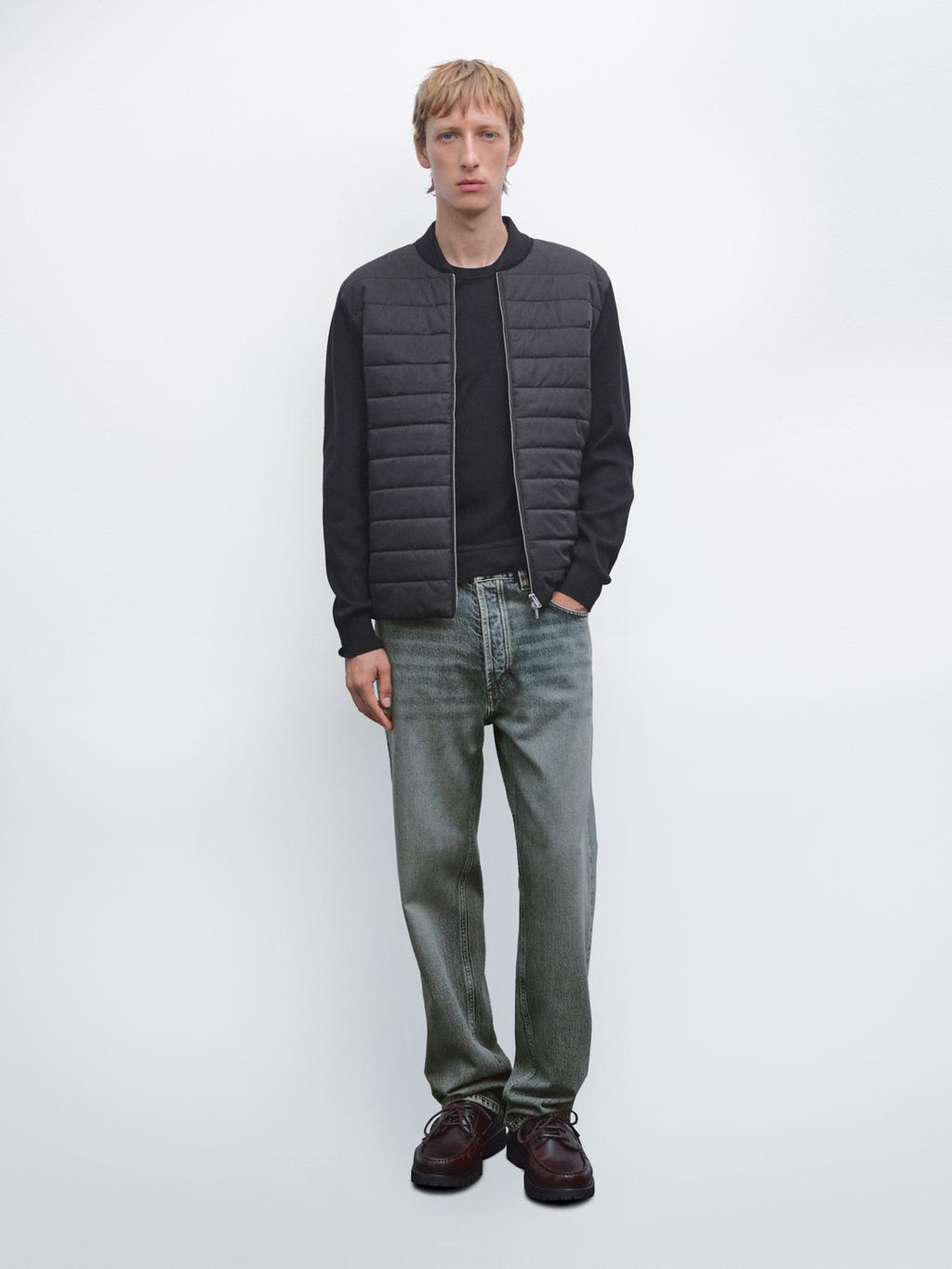 Quilted bomber jacket