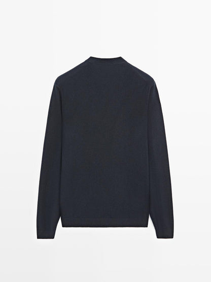 Wool and cashmere knit V-neck sweater - LIMITED