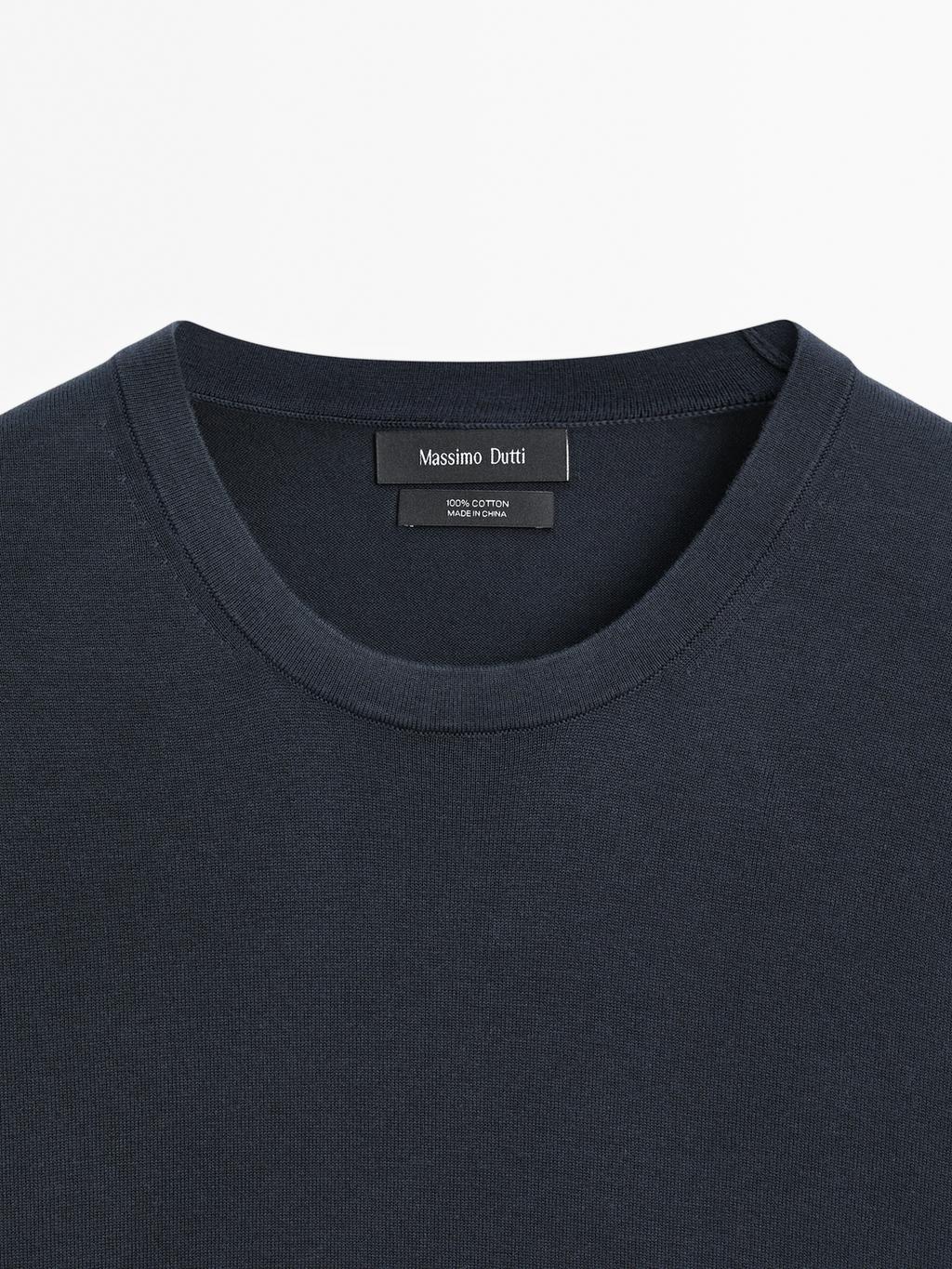 100% cotton short sleeve knit sweater