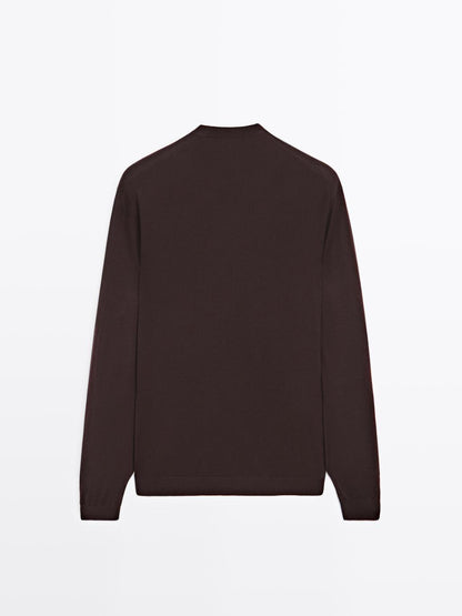 Knit wool blend sweater