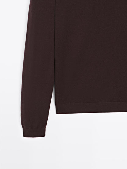 Knit wool blend sweater