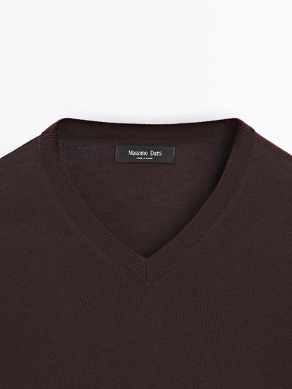 Knit wool blend sweater