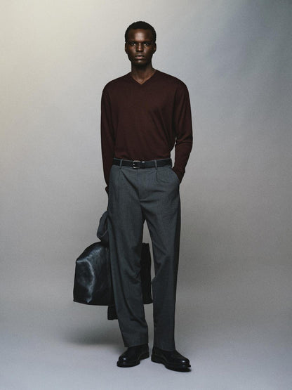 Knit wool blend sweater