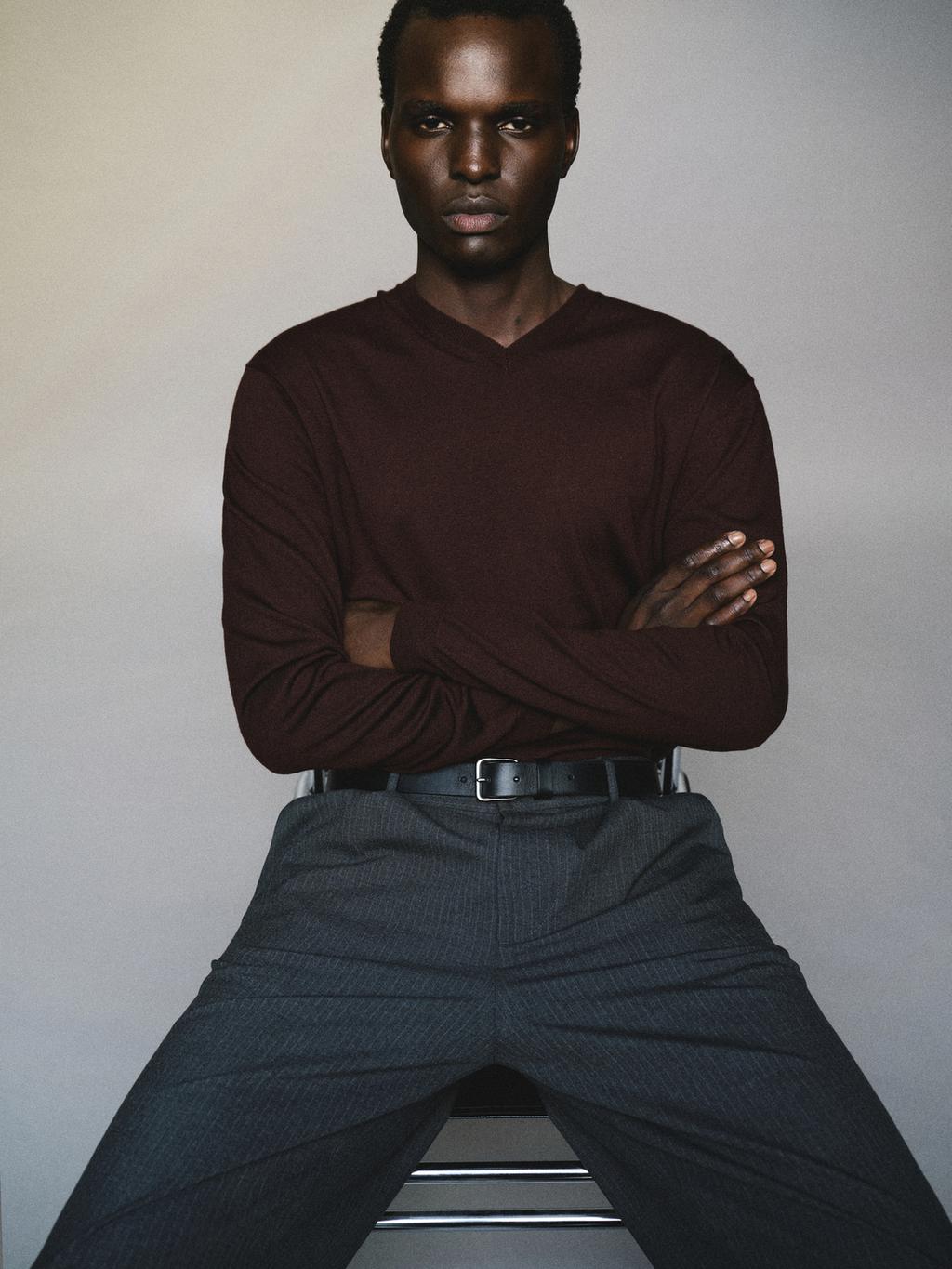 Knit wool blend sweater