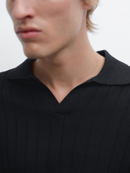 Long sleeve polo sweater