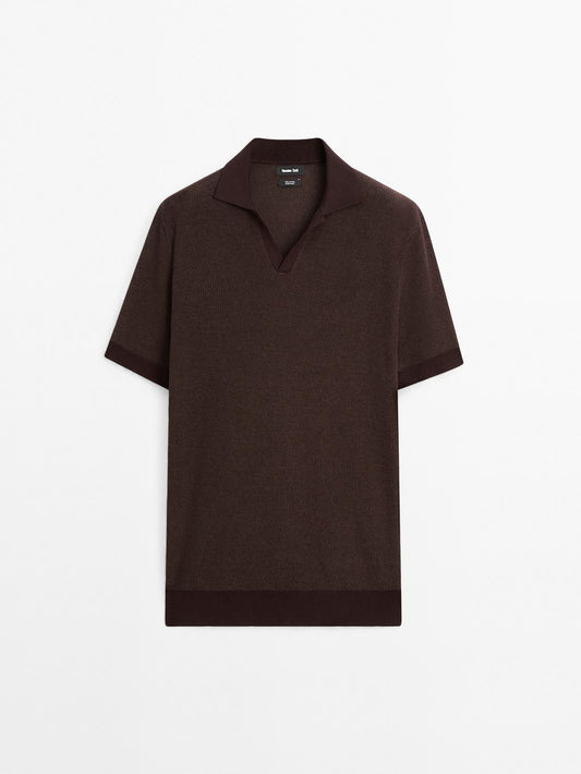 100% cotton knit polo shirt