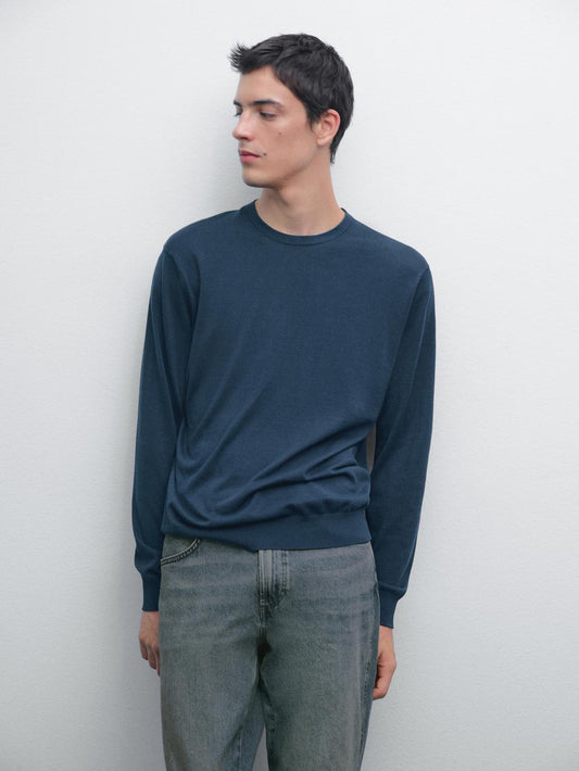 Cotton and silk blend sweater