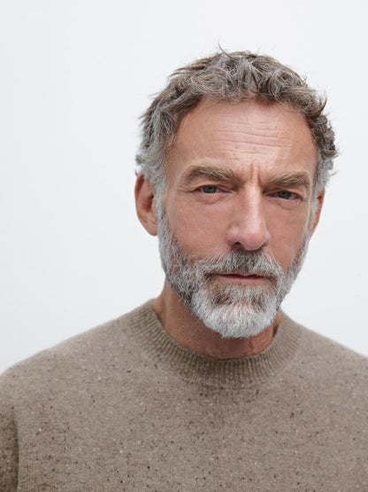 100% wool knit crew neck sweater