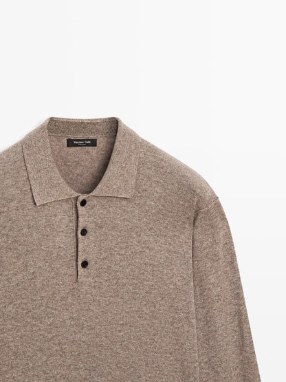 Yak wool blend knit sweater