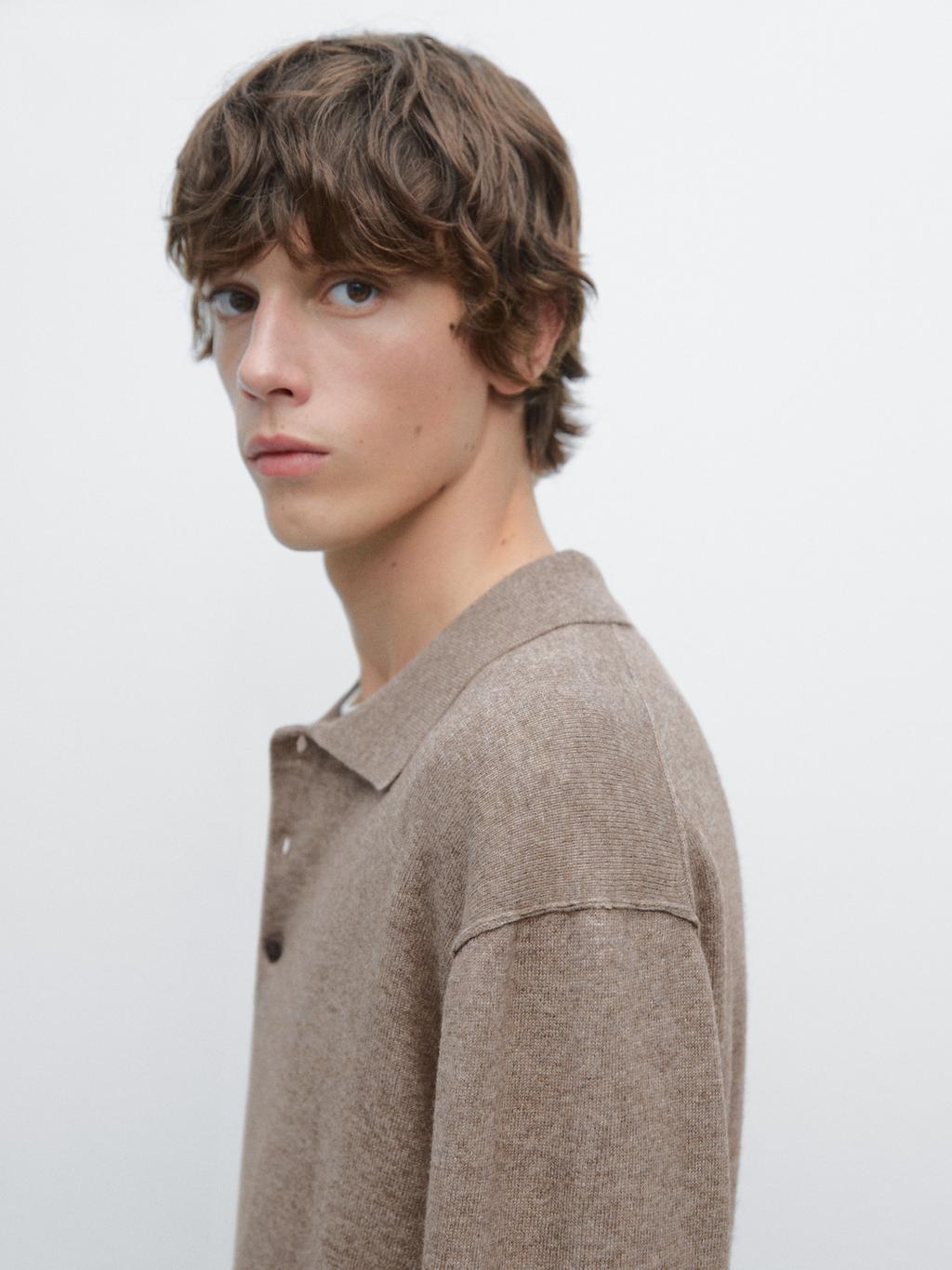 Yak wool blend knit sweater