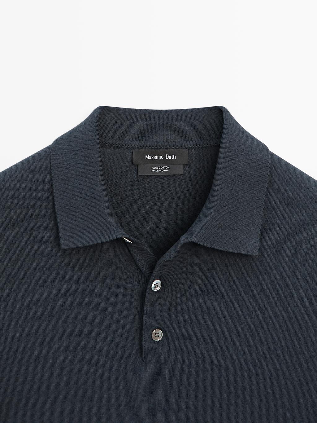 100% cotton knit short sleeve polo shirt