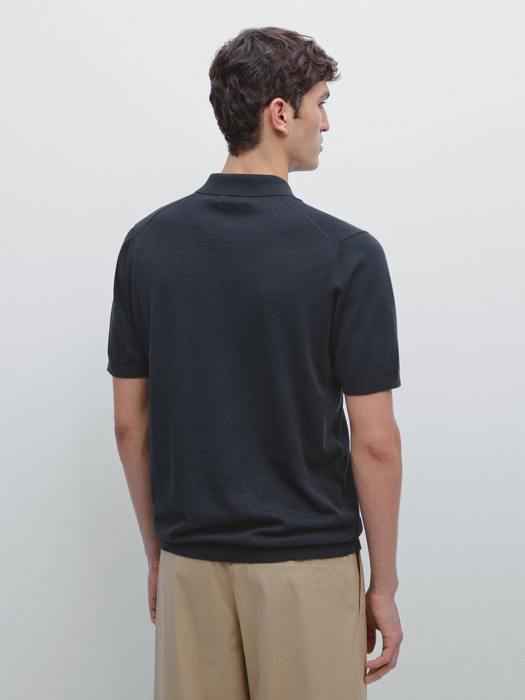 100% cotton knit short sleeve polo shirt