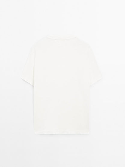 Short sleeve linen blend T-shirt