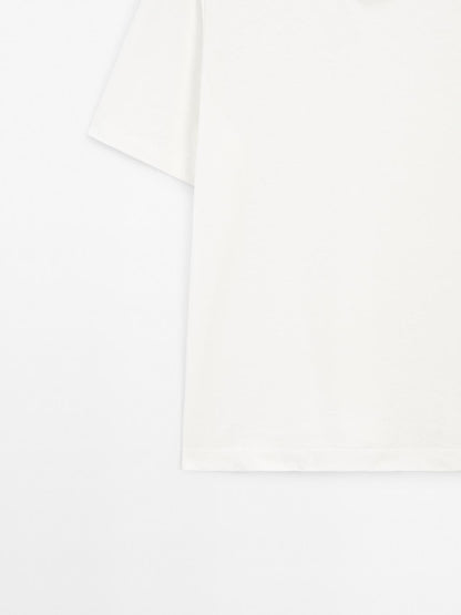 Short sleeve linen blend T-shirt