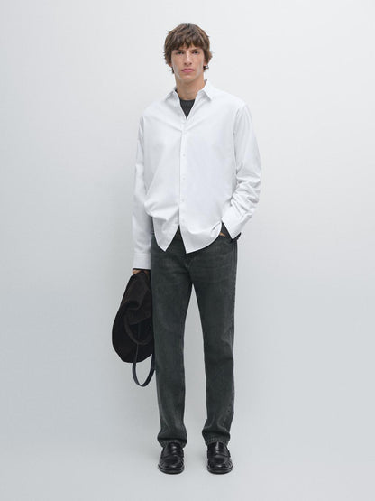 Regular fit twill shirt