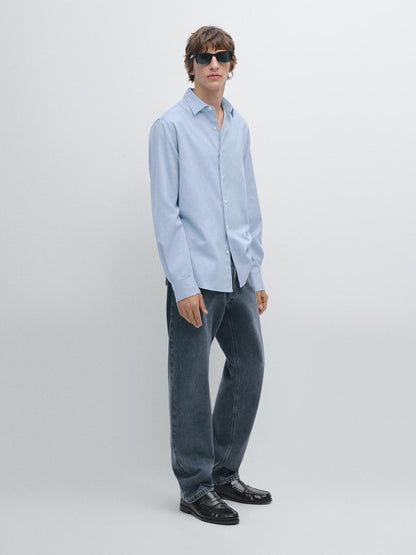 Regular fit twill shirt