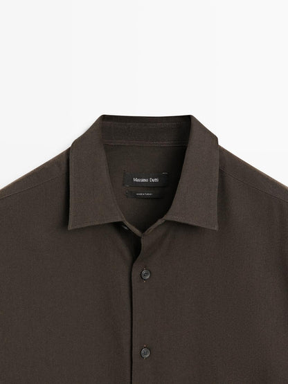 Regular fit twill shirt
