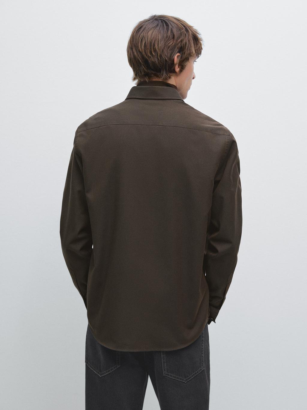 Regular fit twill shirt