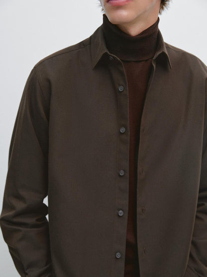 Regular fit twill shirt