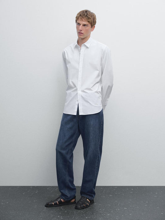 Regular fit poplin shirt