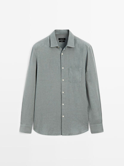 Regular fit shirt with pocket detail