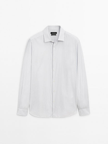 Regular fit micro-striped shirt