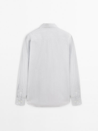 Regular fit micro-striped shirt