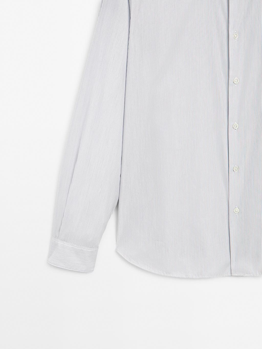 Regular fit micro-striped shirt