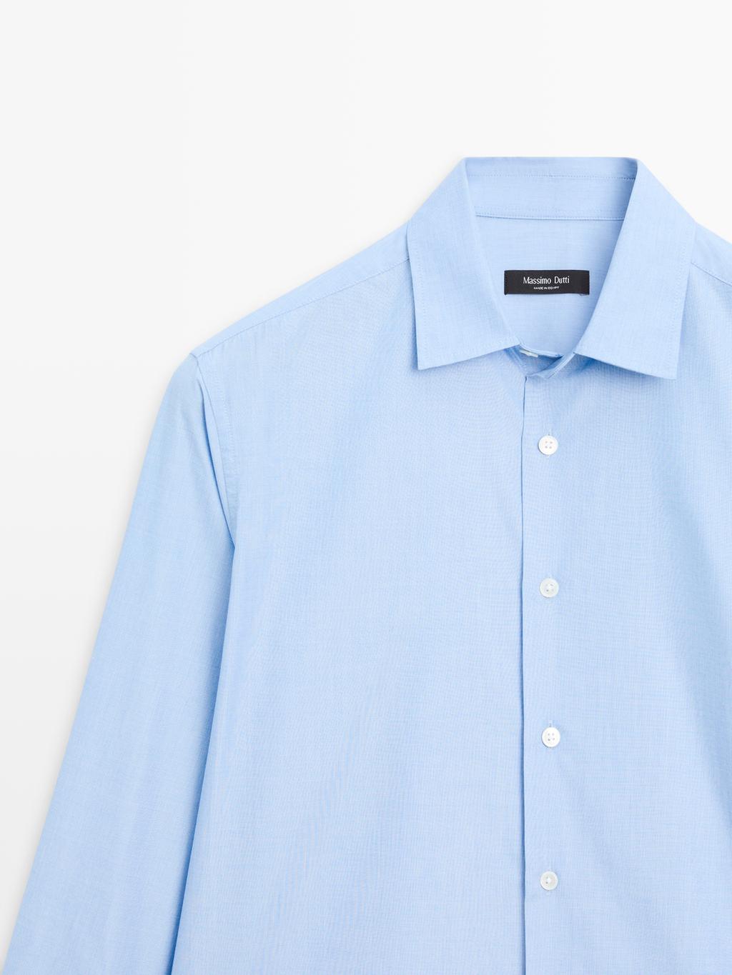 Regular-fit 100% cotton shirt