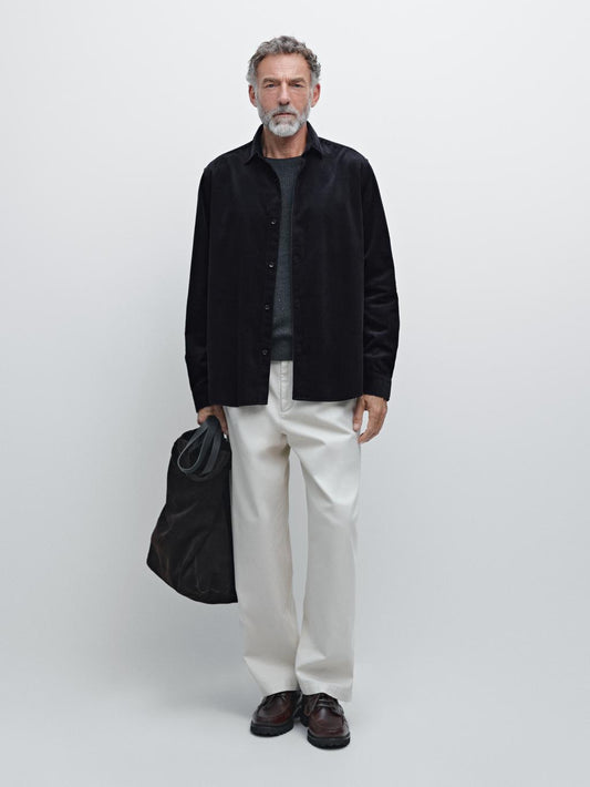 Regular fit corduroy overshirt