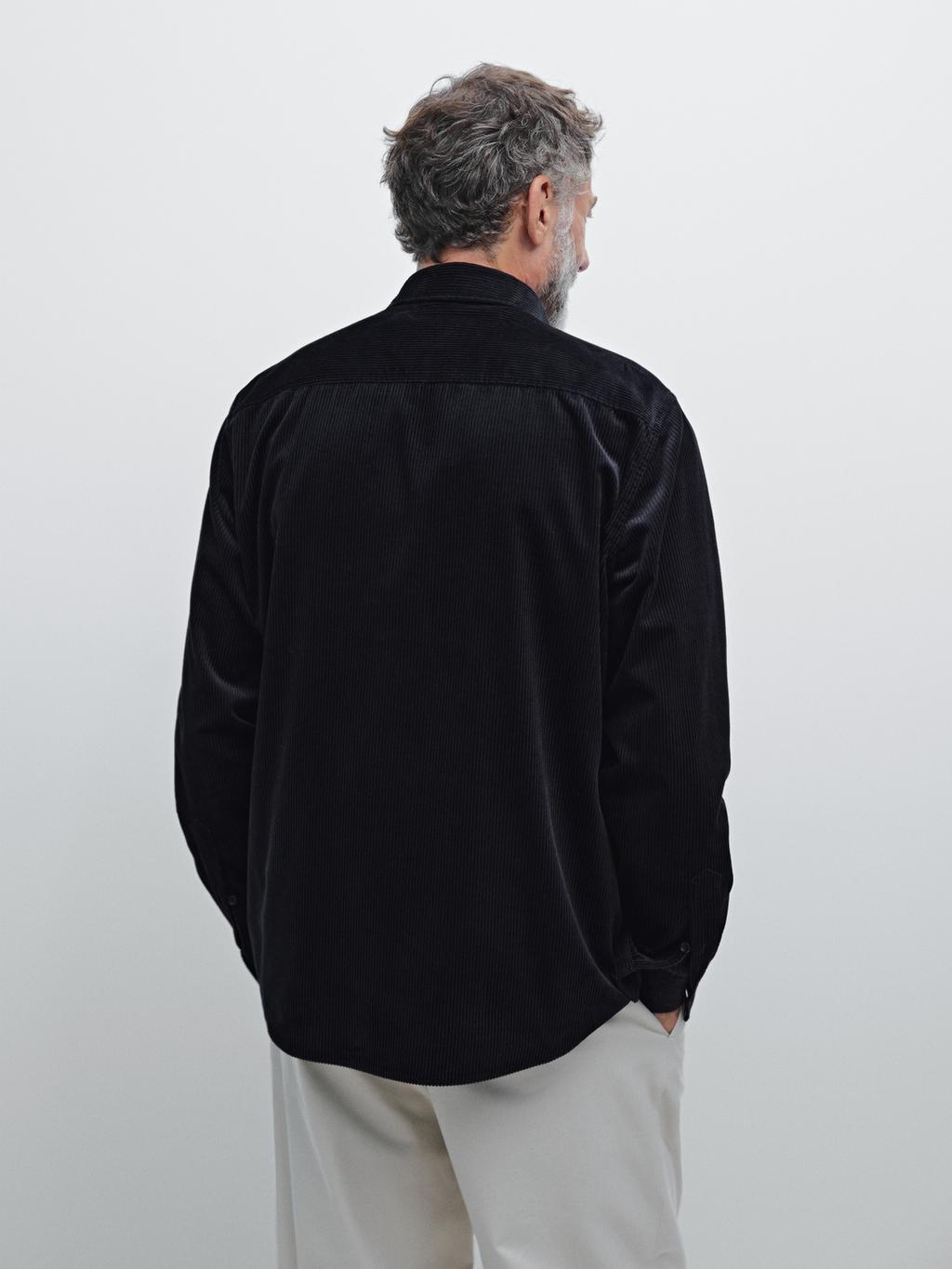 Regular fit corduroy overshirt