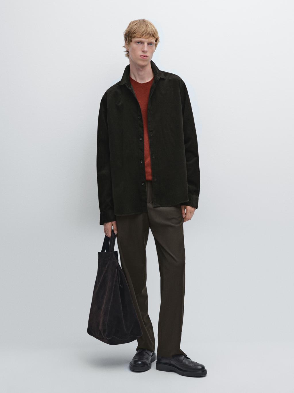 Regular fit corduroy overshirt