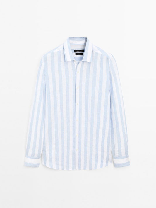Regular fit wide stripe shirt