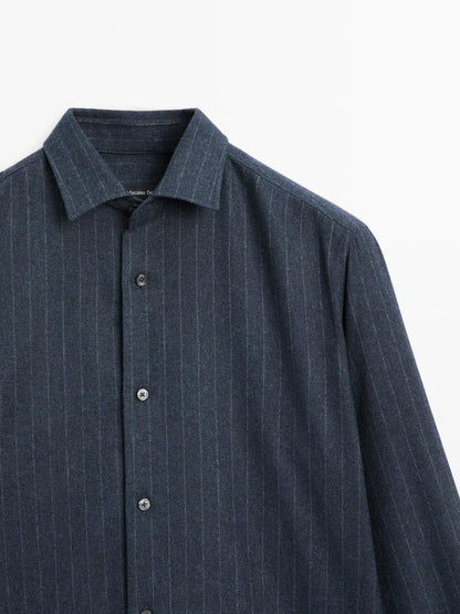 Regular fit pinstriped shirt