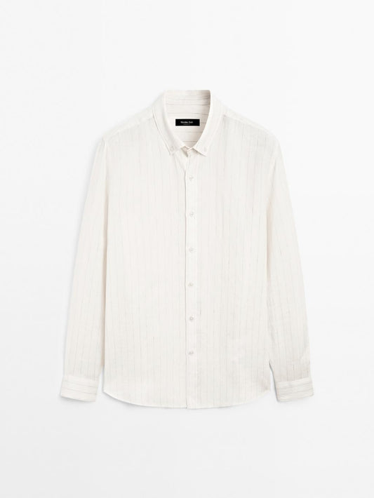 Regular fit pinstripe shirt