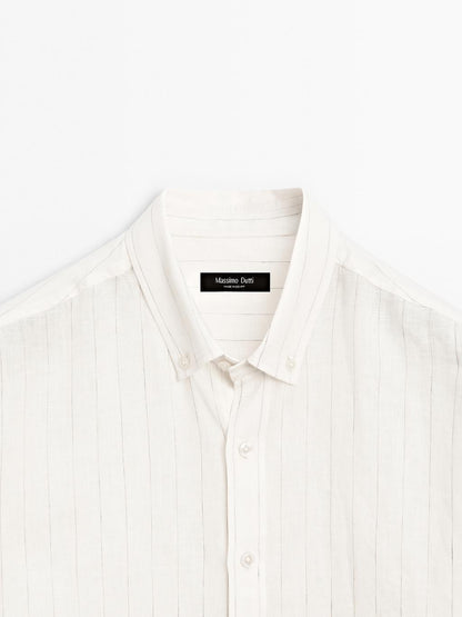 Regular fit pinstripe shirt