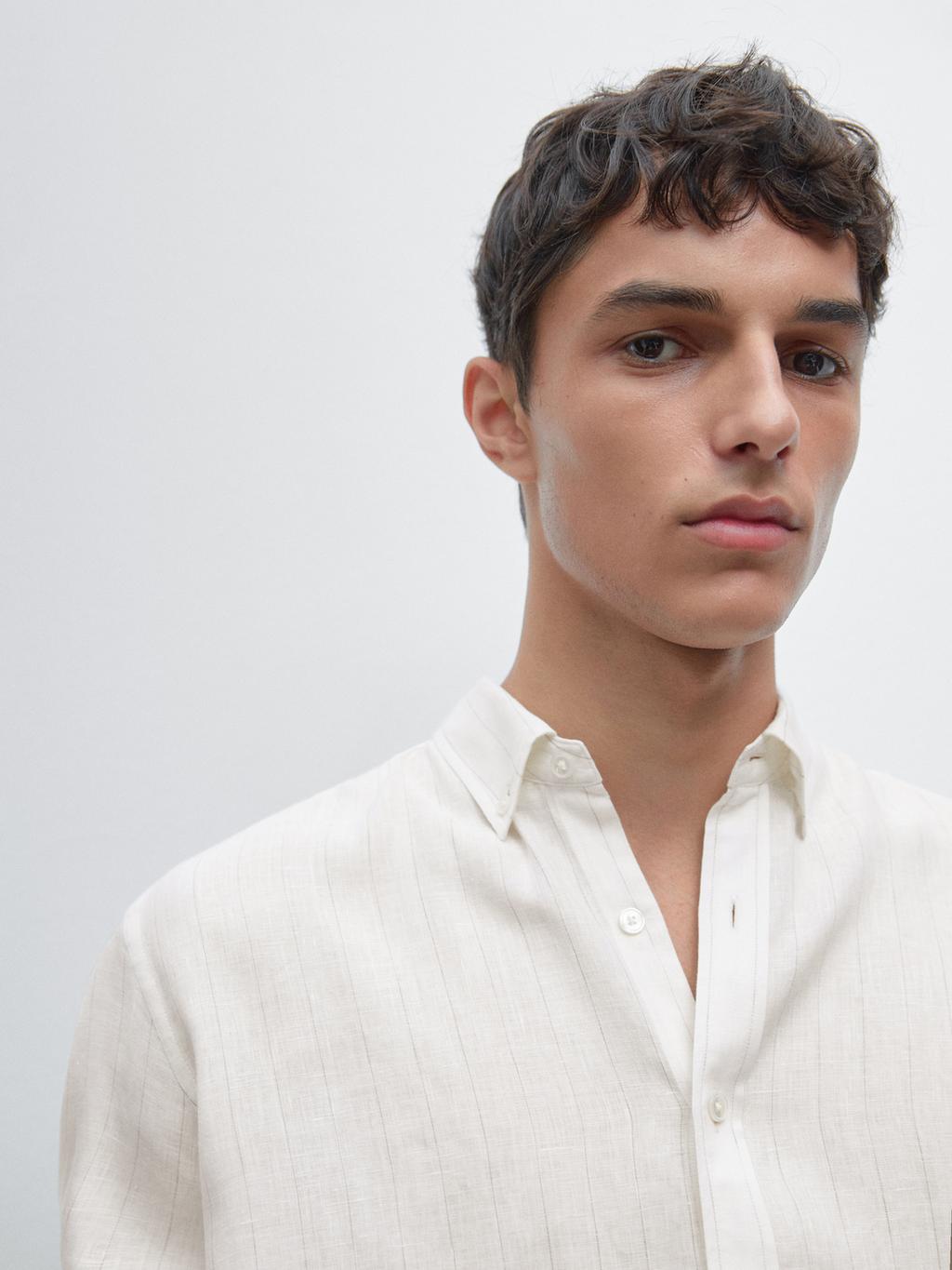 Regular fit pinstripe shirt