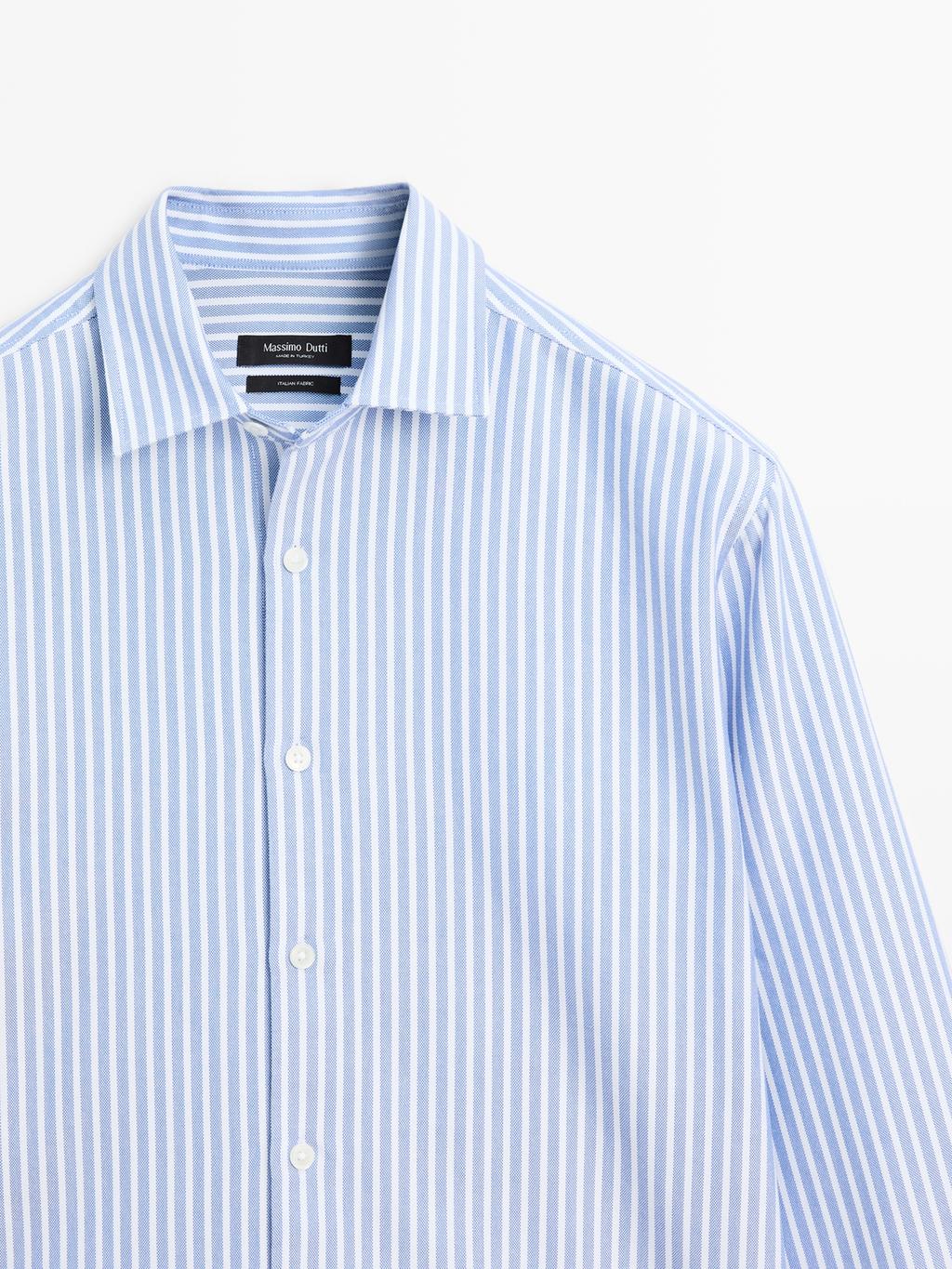 Regular-fit striped oxford shirt