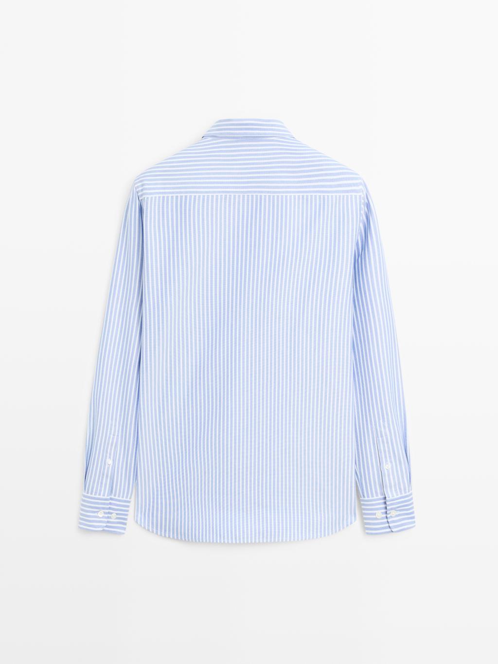 Regular-fit striped oxford shirt