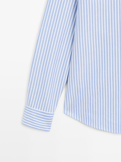 Regular-fit striped oxford shirt