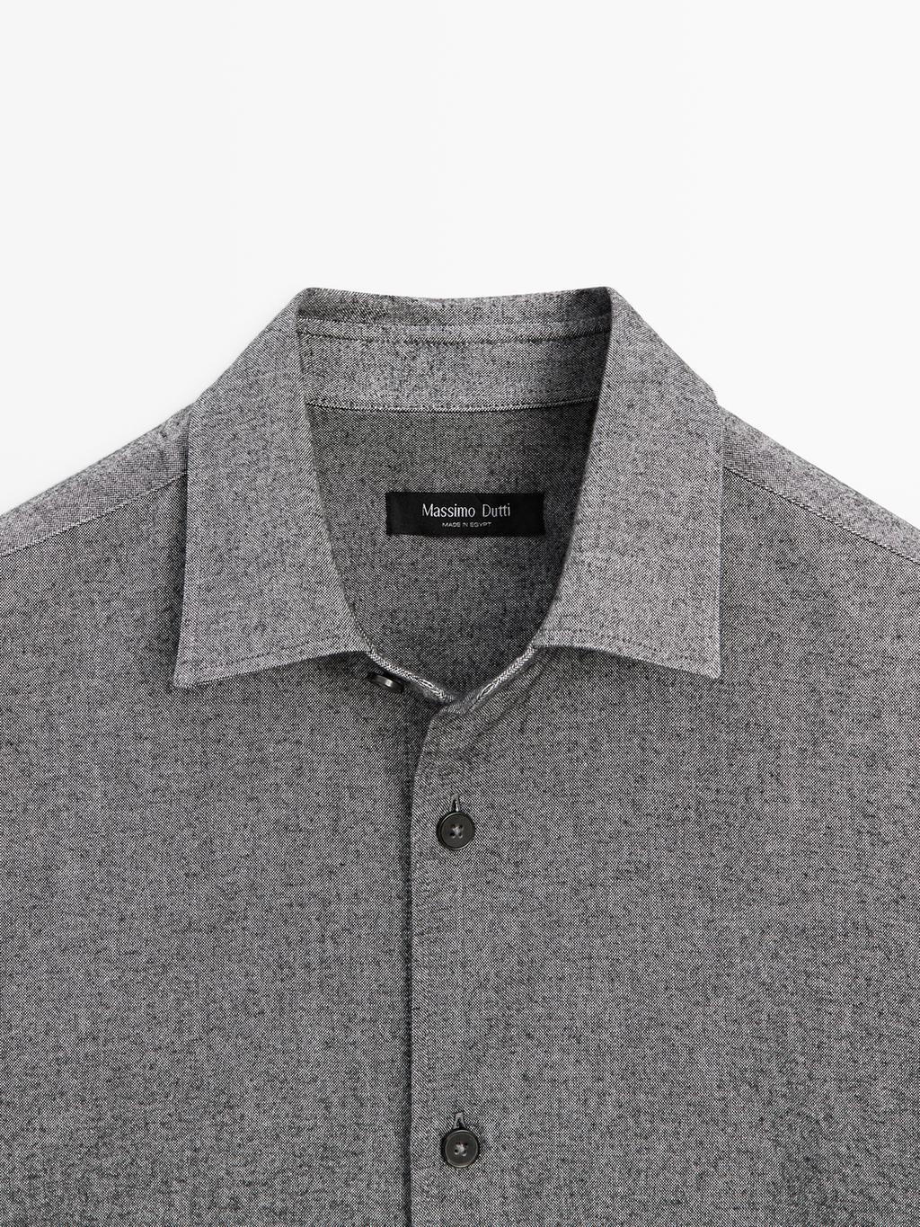 Regular fit melange Oxford shirt