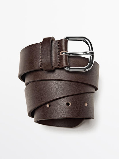 Soft nappa leather belt