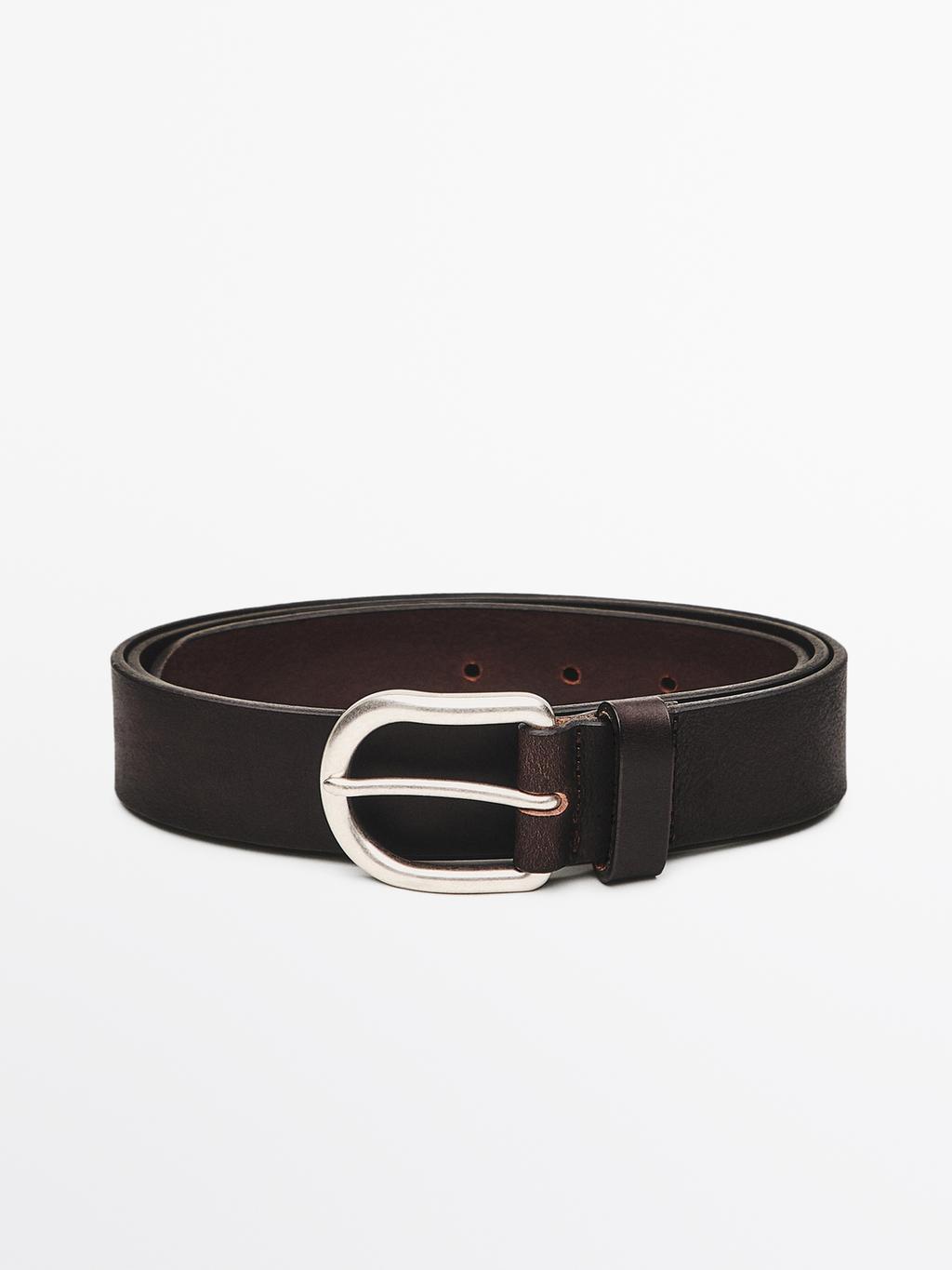 Nappa leather belt
