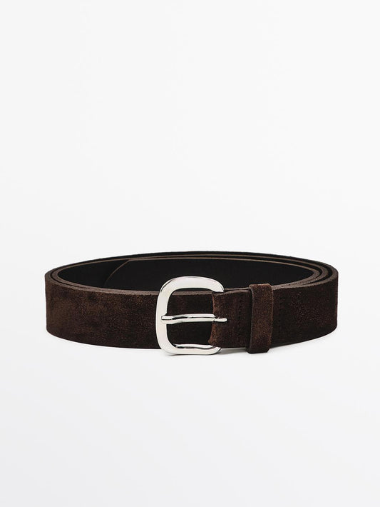 Plush nappa leather belt