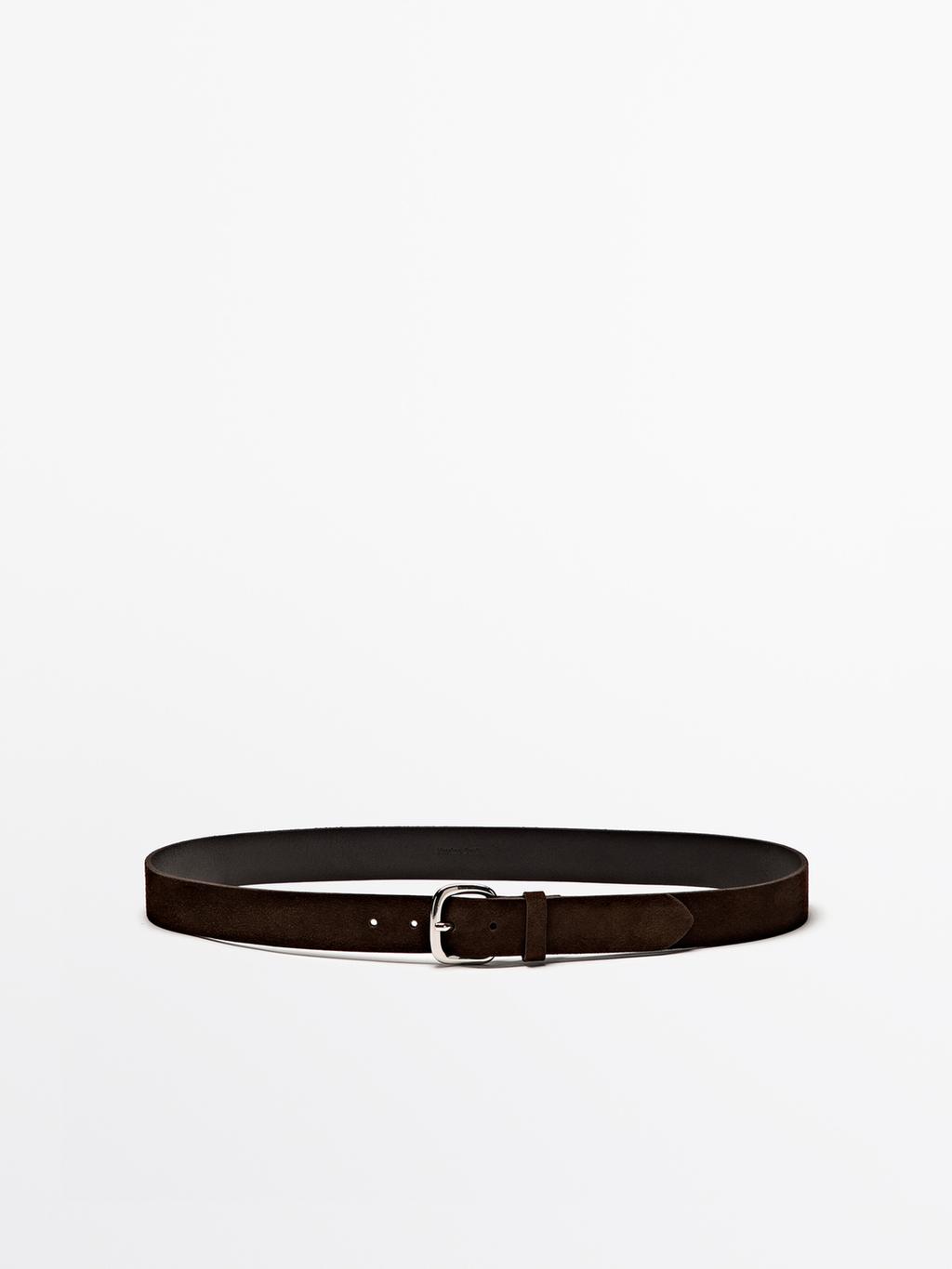 Plush nappa leather belt