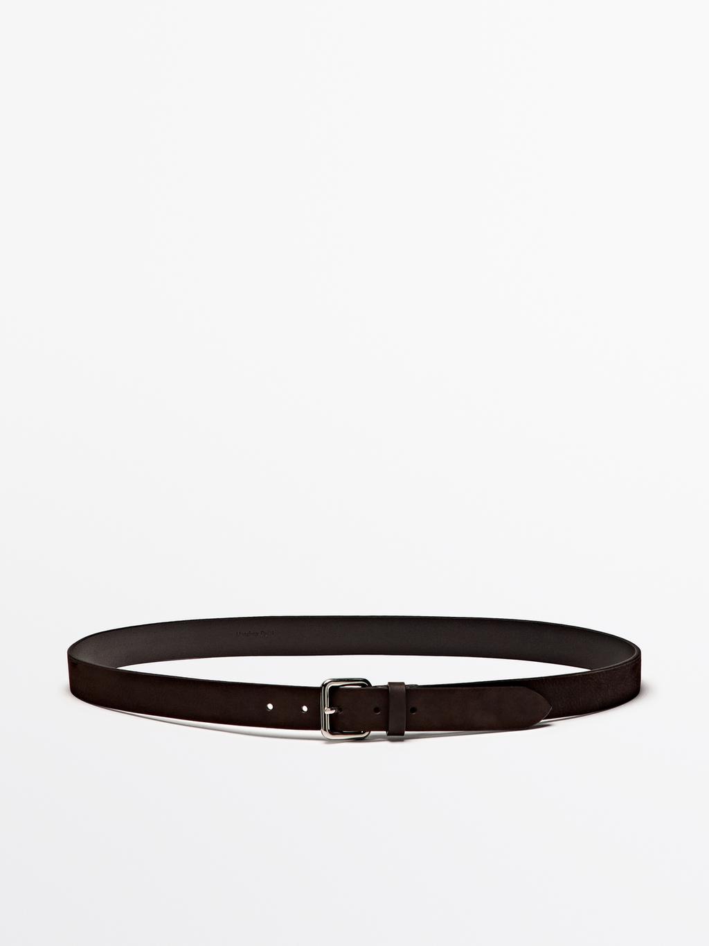Nubuck leather belt